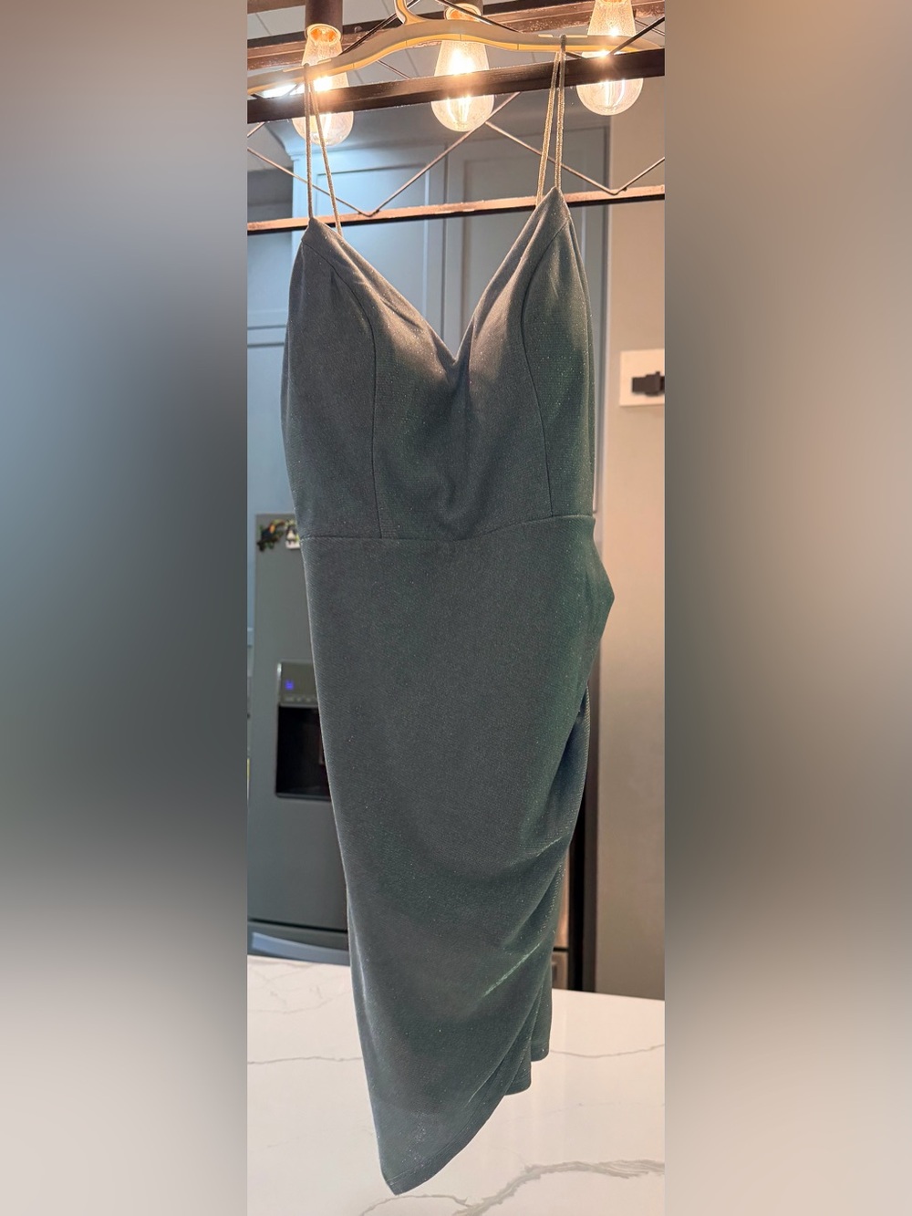 Elegant Light Blue Mini Slip Dress with Thin Straps